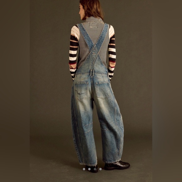 Free People NWT Good Luck Barrel Overalls, XL - Picture 4 of 13